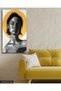 Yellow Background Woman One Piece Canvas, Canvas Painting
