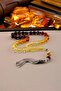 Handmade Faceted Model Drop Amber Silver Design Wrist Length Prayer Beads (Amber), (Drop Amber Prayer Beads)