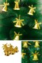 Christmas Pine Tree Ornament 12-Piece Bell Bell with Yellow Ribbon Stylish Christmas Tree Ornaments 3 cm Home Office Decor - 2