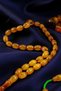 Master Veyis Uygur High-End Collectible Old Ottoman Crimped Amber Prayer Beads (Antique Faturan Amber) - 5