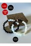 Yin Yang Themed Onyx and Opal Couple Bracelet Set – Lover & Friendship Combination – with Box Gift - 7
