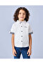 Boys White Collared Casual Shirt