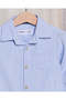 Infant Boys Blue Dobby Shirt - 2