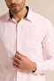 Men Pink Plain Shirt - 4