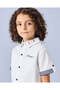 Boys White Collared Casual Shirt - 4