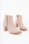 Peters Zipper Detail Thick Heel Boots