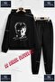 Children's Unisex'Ataturk Signed White' Special Printed Hooded Tracksuit Set