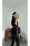 Knitwear Paneled Black Vest - 2