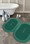 Digital Non-Slip Base Washable Home Written Oval Bath Mat Toilet Set - 6