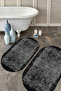 Digital Non-Slip Base Washable Modern Oval Bath Mat Toilet Set - 6