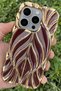 iPhone 14 Pro Case Leaf Pattern Glossy Anti-Knock Silicone Cover