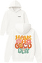 Have a God Design Printed Oversized White Hooded Sweatshirt