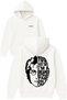 You May Say Design Printed Oversized White Hooded Sweatshirt