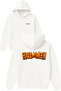 Hallowen Pumpkin Design Printed Oversized White Hooded Sweatshirt