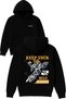 Keep Your Bike Design Printed Oversized Black Hooded Sweatshirt