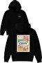 Chile Design Printed Oversized Black Hooded Sweatshirt