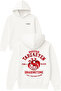 Dragonstone Design Printed Oversized White Hooded Sweatshirt