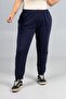 3 Thread Combed Cotton Navy Blue Sweatpants Plus Size |   Relaxed Fit Without Padding - 4