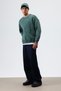 Basic Oversize Yıkamalı Sweatshirt Nefti - 2