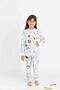 Children's 100% Cotton Paintable Crew Neck Long Sleeve Unisex Pajama Set with Crayons as a Gift - 3