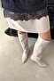 Alessi Women's Pino Heel Leather Boots Beige - 2