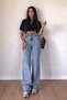 Çnr Miya Women's High Waist Palazzo Jeans New - 4
