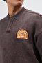 Oversize Crew Neck Printed Sweatshirt Brown - 3