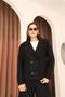 Women's Black New Season Cashmere Oversize Lined Short Cashmere Coat. 57013 - 5
