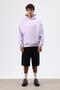 Oversized Printed Hooded Hoodie Lilac - 6