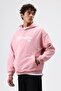 Oversized Printed Hooded Hoodie Salmon - 4
