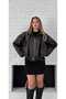 New Season Bomber Leather Jacket Women