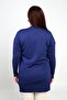 Women's Plus Size Tunic Blouse with Button Detail on the Sleeves - 4