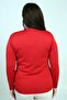 Women's Shoulders Stone Printed Plus Size Knitwear Blouse - 4