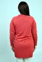 Women's Sleeves Buttoned Cold Yarn Plus Size Tunic Blouse - 4