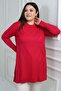 Women's Round Neck Plus Size Tunic Blouse - 2