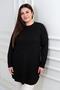 Women's Plus Size Tunic Blouse with Button Detail on the Sleeves and Rose Pattern - 2