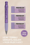 Metallic Blue 0.7 Versatil Pen + Pastel Blue Eraser Set of 3 - 2