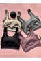 Women's Corded Fabric Diving Fabric Straps Crop Tank Top with Removable Pads, Pack of 4, Stone Grey, Plum, Black, Green