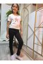 Girl's Tights Winter Cotton Fleece-Lined Elastic Waist Cat with Glasses Black Tight Fit - 4