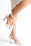 Bella Elegant Stone Pearl Hoop Bow Bridal Shoes - 4
