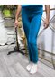 Girl's Leggings Winter Velvet Elastic Waist Turquoise Slim Fit - 5