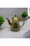 براد/ ابريق شاي فاخر مرصع استيل ذهبي مقاوم للصدا 1200ML - 5