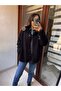 Butikmayamoda Black Teddy Yumos Coat - 2