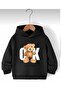 Girls/Boys Bear Printed Hooded Tracksuit Set - 2