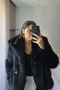 Premium Faux Fur with Soft Texture and Lining (Has a Hidden Pocket and Button) - 6