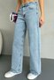 Çnr Miya Women's High Waist Denim Trousers Loose Jeans Stretch Fabric Stretchy Palazzo New - 2