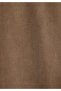 Regular Fit Shirt Neck Plain Women's Beige Long Sleeve Shirt - 5
