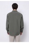 Comfort Fit Shirt Neck Plain Men's Green Long Sleeve Shirt - 2