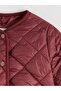 Lcw Kids Burgundy Quilted Patterned Girl's Jacket - 3