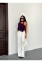 Women's One-Shoulder Detailed Scarf Sandy Fabric Blouse - 4